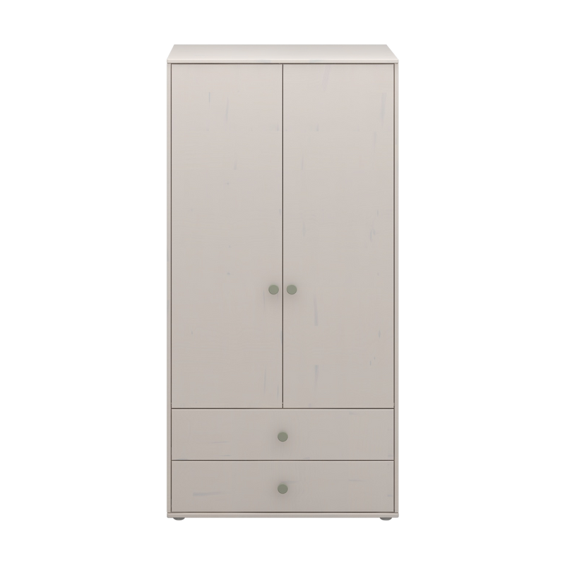 Wardrobe, 2 Doors + 2 drawers, Grey