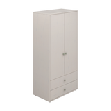 Armoire, 2 portes + 2 tiroirs, Gris