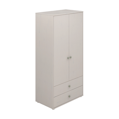 Wardrobe, 2 Doors + 2 drawers, Grey