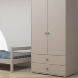 Wardrobe, 2 Doors + 2 drawers, Grey