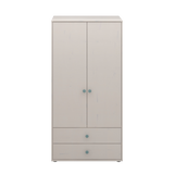 Wardrobe, 2 Doors + 2 drawers, Grey