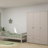 Wardrobe, Extra High, 3 Doors + 2 Drawers Grey