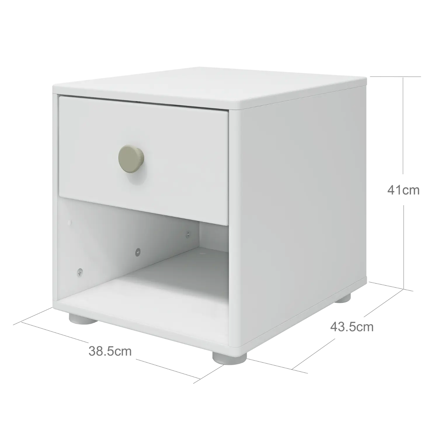 Chest, 1 drawer CHEST chest-1-drawer-white-natural-green  flexa-com.myshopify.com