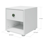 Chest, 1 drawer CHEST chest-1-drawer-white-deep-green  flexa-com.myshopify.com