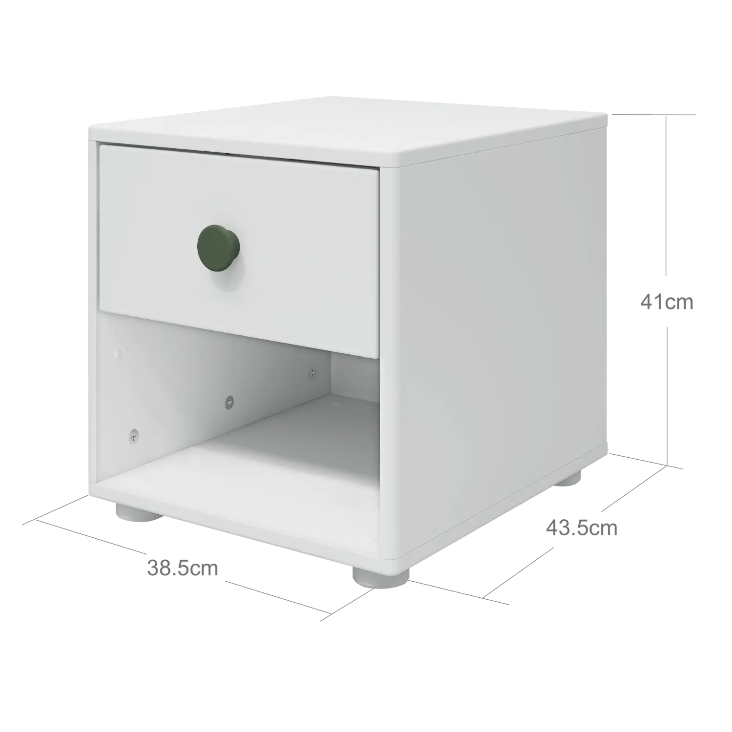 Chest, 1 drawer CHEST chest-1-drawer-white-deep-green  flexa-com.myshopify.com