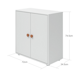 Mini bookcase, 2 doors