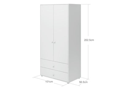 Armoire, 2 portes + 2 tiroirs