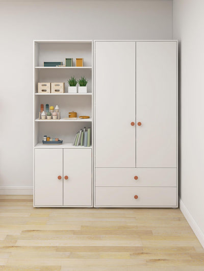 Wardrobe, 2 doors + 2 drawers