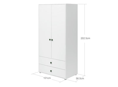 Armoire, 2 portes + 2 tiroirs