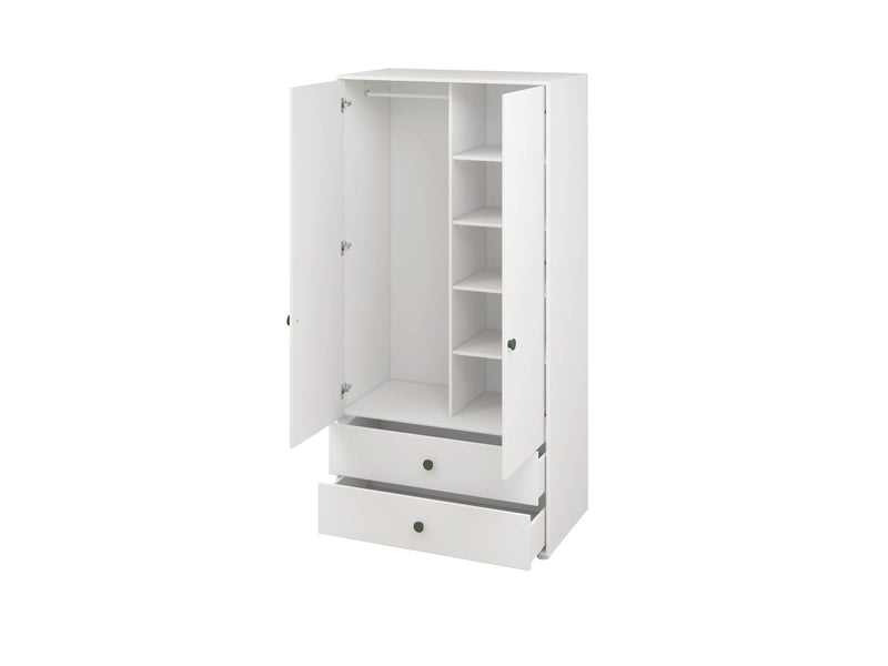 Armoire, 2 portes + 2 tiroirs