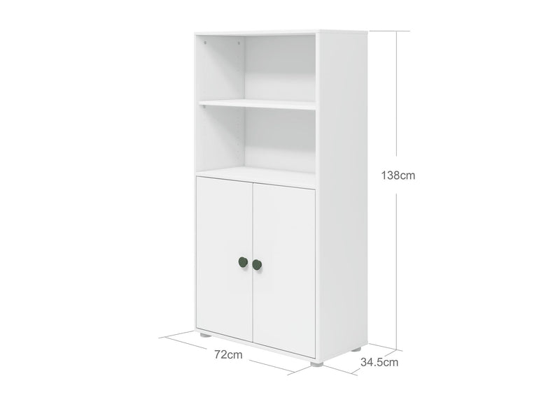 Midi bookcase, 2 doors