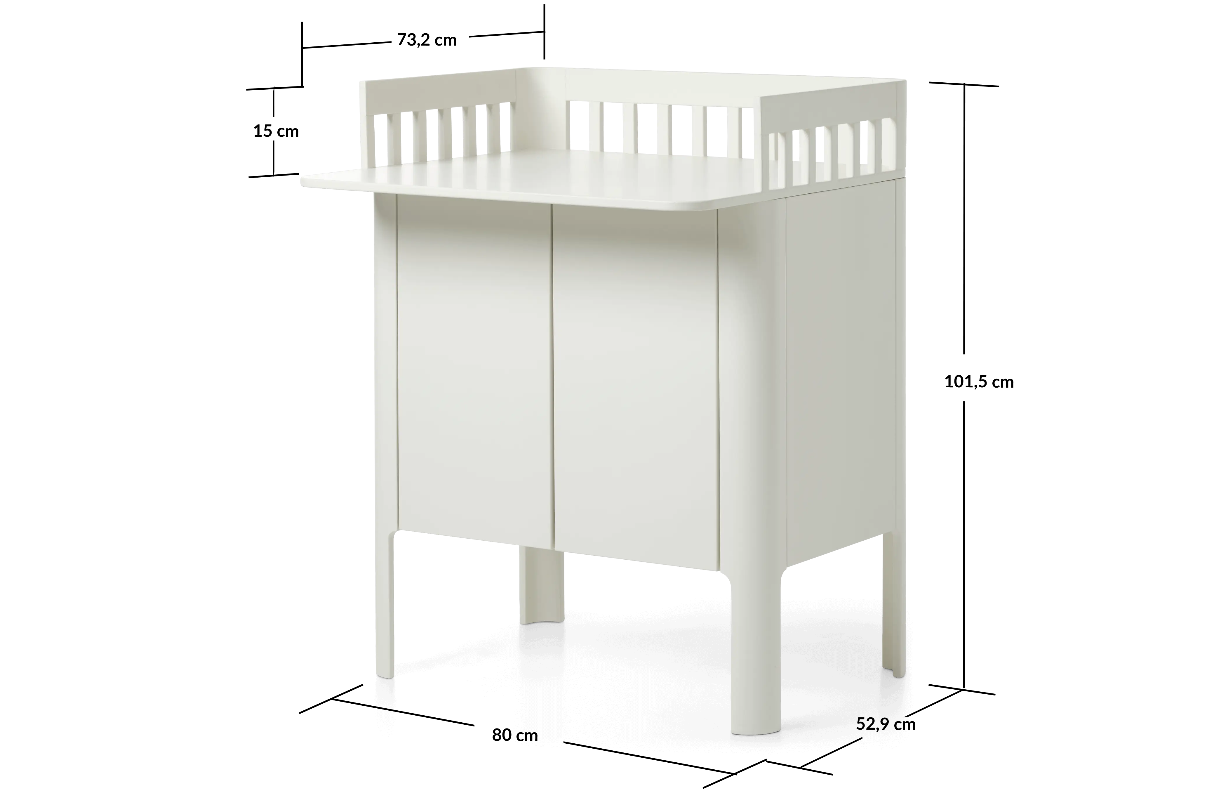 Changing Table, 73.2x80 cm, Cream BABY fb03-changing-table-cream  flexa-com.myshopify.com