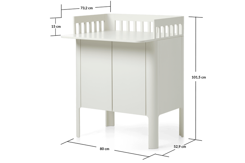 Changing Table, 73.2x80 cm, Cream