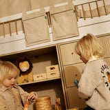 High Bed 120 cm with Ladder and Safety Rail, 90x200 cm, White/Oak