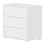 SAGA Chest, 3 drawer, White with Grooves