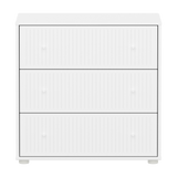 SAGA Chest, 3 drawer, White with Grooves