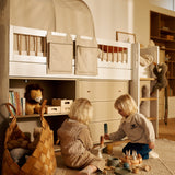 SAGA Ladekast, 3 lades, Eiken knoppen, Oat met groeven