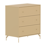SAGA Chest, 3 drawer, Sand with grooves