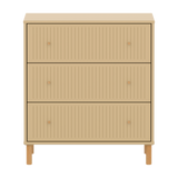 SAGA Chest, 3 drawer, Sand with Grooves