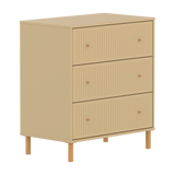 SAGA Chest, 3 drawer, Sand with Grooves