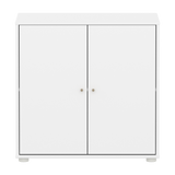 SAGA Schrank, 2 Türen, Oat Metallgriffe, weiß