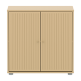 SAGA Schrank, 2 Türen mit Rillen, Oat