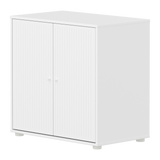 SAGA Cupboard, 2 doors, White with grooves