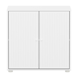 SAGA Cupboard, 2 doors, White with grooves
