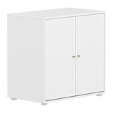 SAGA Cupboard, 2 doors, White with grooves