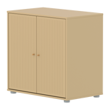 SAGA Kast, 2 deuren, Eiken knoppen, Oat met groeven