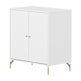 SAGA Cupboard, 2 doors, White with grooves