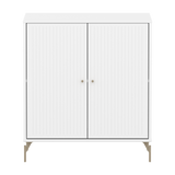 SAGA Cupboard, 2 doors, White with grooves