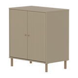 SAGA Cupboard, 2 doors, Beige with grooves