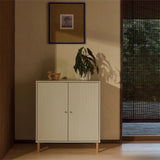 FLEXA SAGA Cupboard, 2 doors, Sand with Grooves, Oak Legs and Knobs, view 5