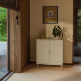 FLEXA SAGA Cupboard, 2 doors, Sand with Grooves, Oak Legs and Knobs, view 4