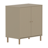 SAGA Cupboard, 2 doors, Beige with grooves