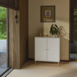 FLEXA SAGA Cupboard, 2 doors, White with Grooves, Oak Legs and Knobs, view 5
