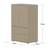SAGA Cupboard, 2 door & 2 drawer, Beige