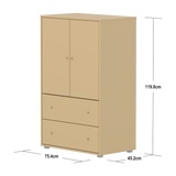 SAGA Cupboard, 2 door & 2 drawer, Sand