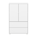 SAGA Cupboard, 2 door & 2 drawer, White
