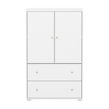 SAGA Cupboard, 2 door & 2 drawer, White