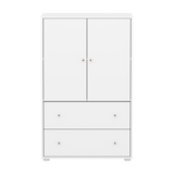 SAGA Cupboard, 2 door & 2 drawer, White