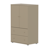 SAGA Cupboard, 2 door & 2 drawer, Beige with grooves