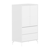 SAGA Cupboard, 2 door & 2 drawer, White