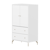 SAGA Cupboard, 2 door & 2 drawer, White