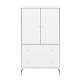 SAGA Cupboard, 2 door & 2 drawer, White