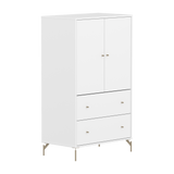 SAGA Cupboard, 2 door & 2 drawer, White