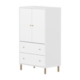 SAGA Cupboard, 2 door & 2 drawer, White