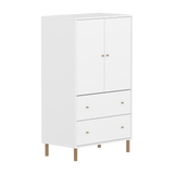 SAGA Cupboard, 2 door & 2 drawer, White