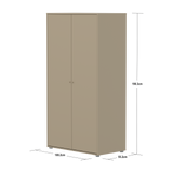 SAGA Armoire, 2 portes, Boutons Oat, Oat